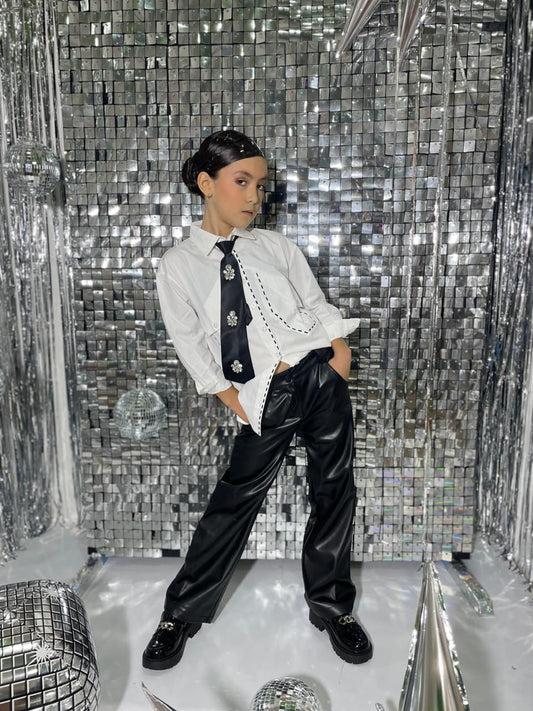 Pantalon Cuero Negro