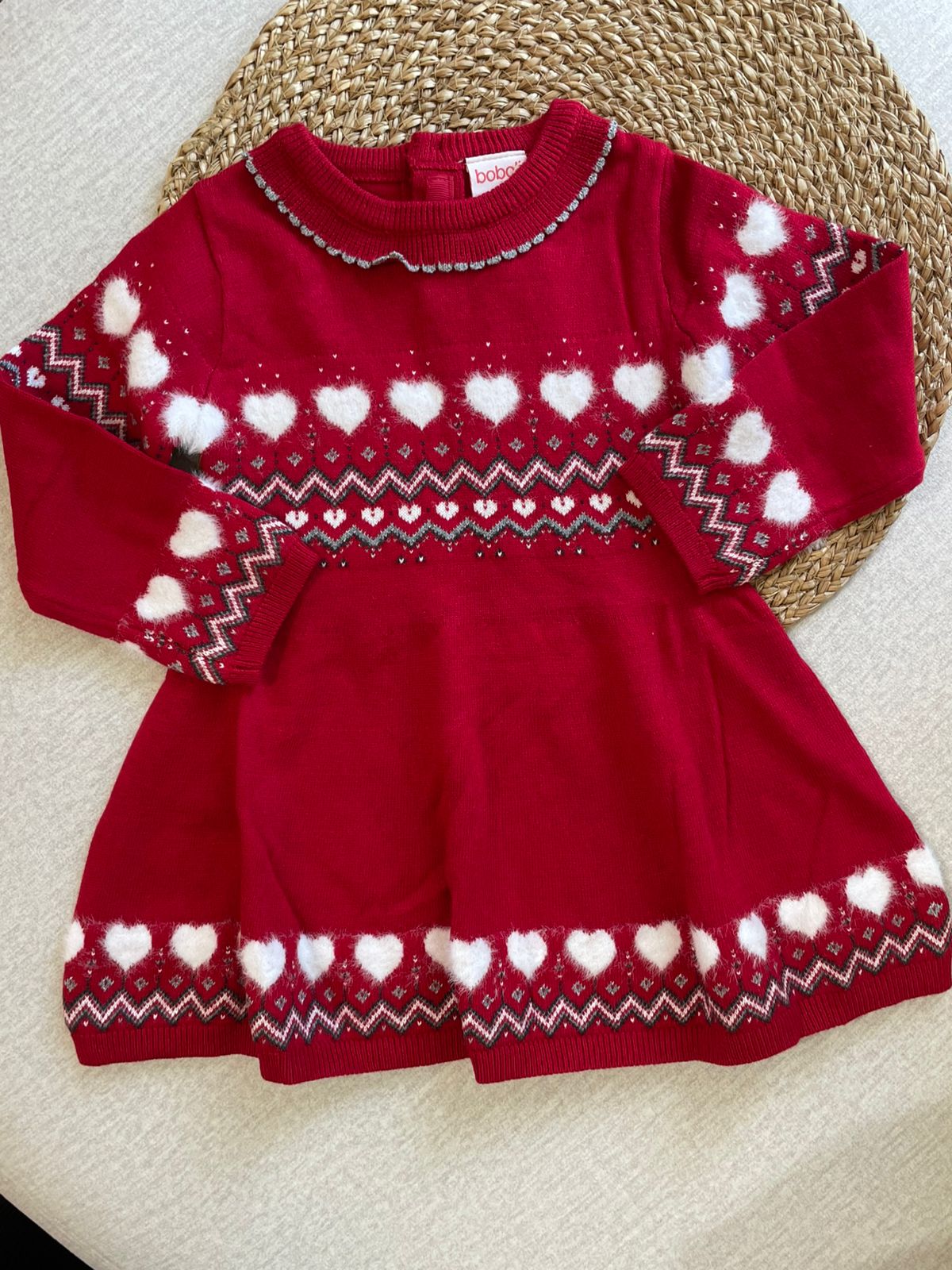 Vestido navideño corazones