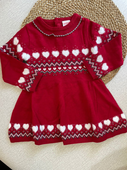 Vestido navideño corazones