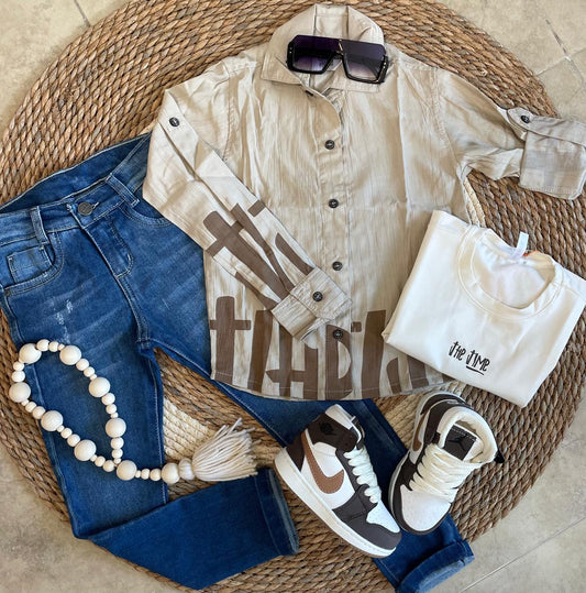 Conjunto manga larga niño