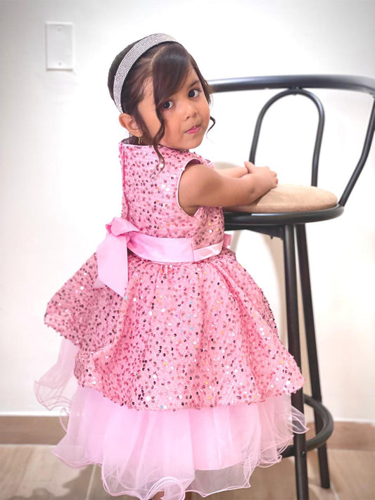 Vestido Rosa Lentejuelas