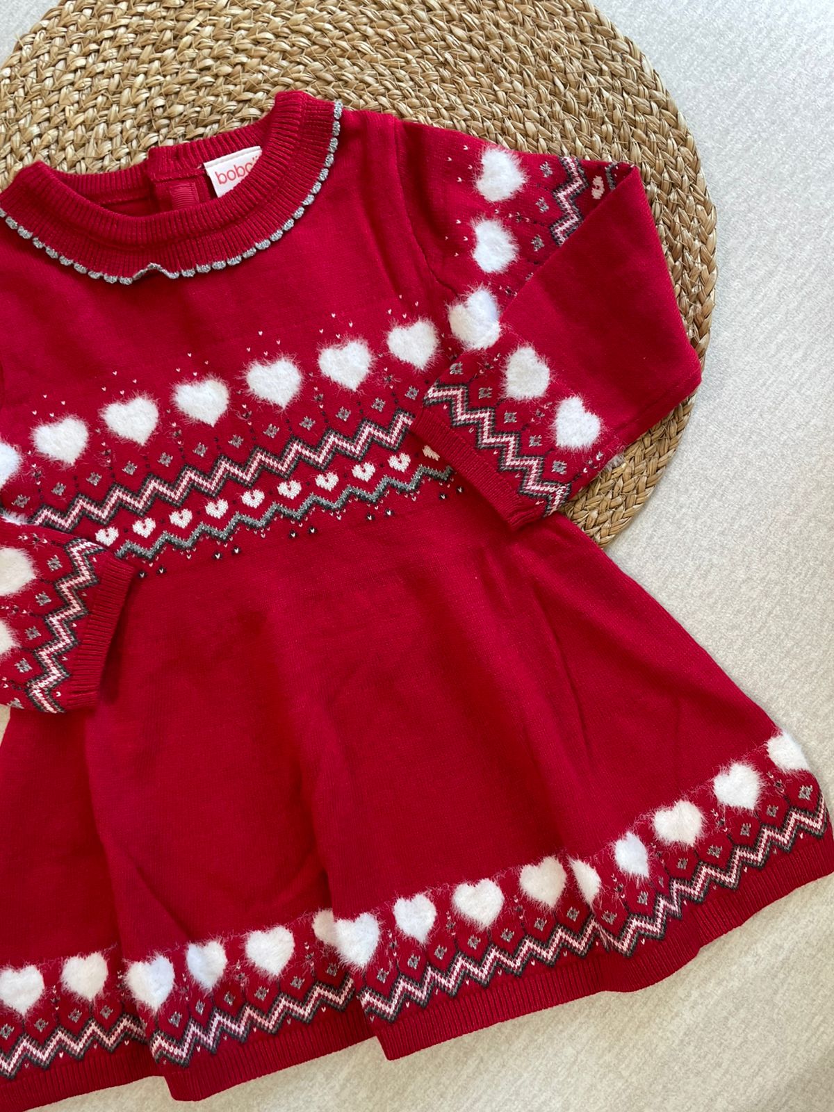 Vestido navideño corazones