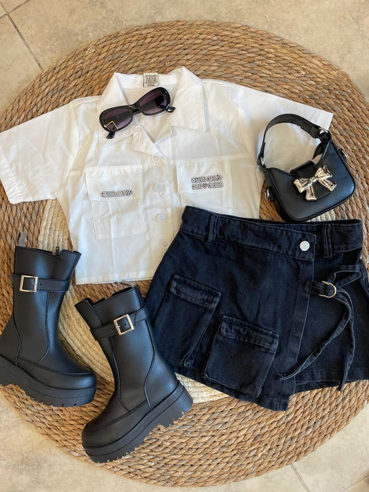 Conjunto falda cargo