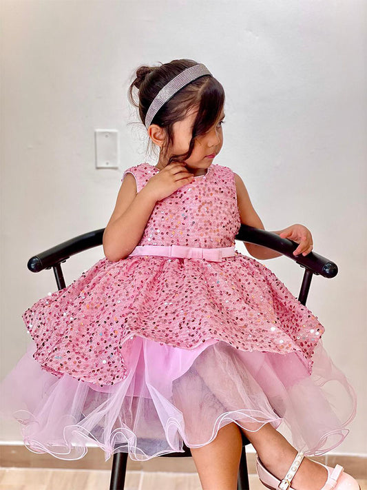 Vestido Rosa Lentejuelas
