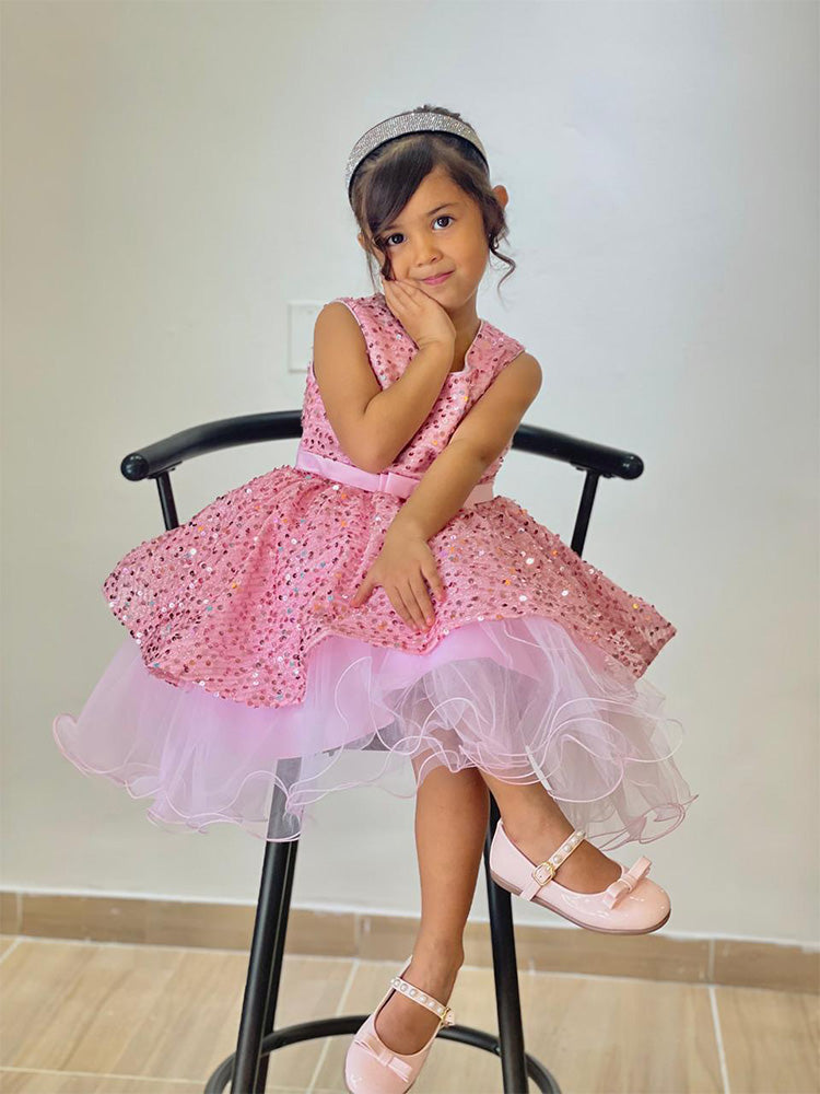 Vestido Rosa Lentejuelas