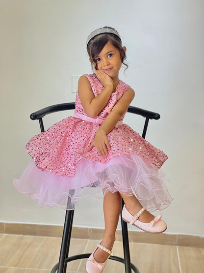 Vestido Rosa Lentejuelas