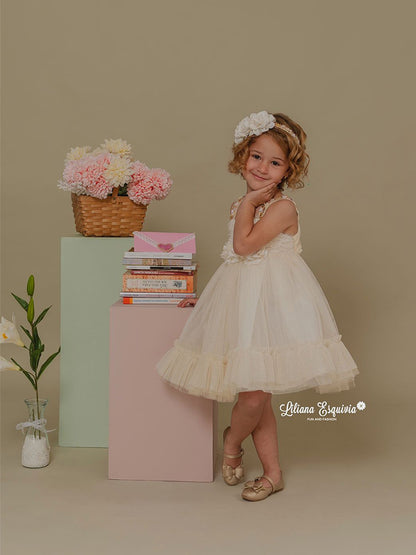 Vestido Alas beige