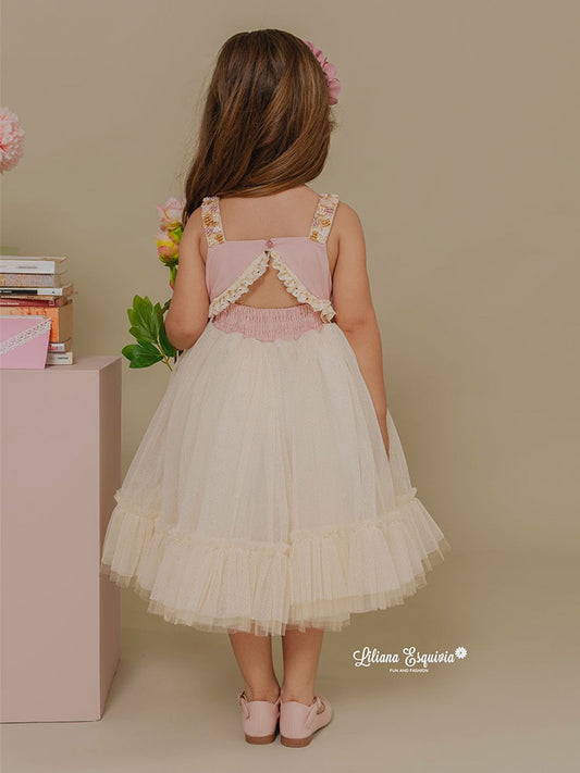 Vestido Alas Palo Rosa